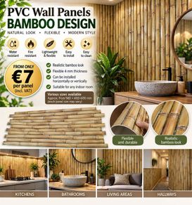 Bamboo Style PVC Wall Panels  Natural & Stylish D