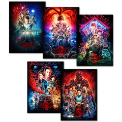 Stranger Things Season 1 - 5 Artwork - 5 x A3 Posters
