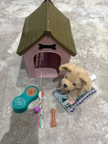 Our Generation dog house set with plush puppy