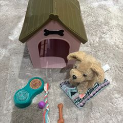 Our Generation dog house set with plush puppy