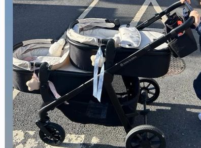 Ickle bubba twin pram