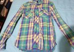 divided h&m small medium green long sleeve shirt flannel