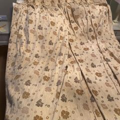 Heavy lined curtains x 3  - beautifully made