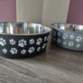 Set of x2 Stainless Steel Dog Feeder/ Drinking Bowls Image 3