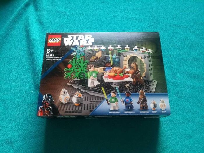 Retired Christmas Lego 40658 Star Wars Millennium Falcon Holiday Diorama