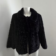 Like New. Gorgeous Mela London lightweight black faux fur jacket, size 14