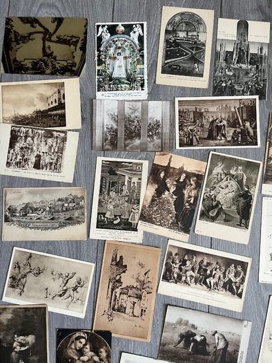 Vintage Art Themed Postcards x 122. 2 for 1 euro or 50 quid the lot