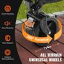 Foldable Double Decker Wagon, 400L Collapsible Wagon Cart with All-Terrain Wheels, Heavy Duty Folding Wagon Cart 225 lbs Weight Capacity for Camping, Shopping, Garden, 52" Extra Long Extender Image 3