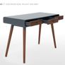 MADE Edelweiss Desk_Walnut & Grey_Excellent Condition Image 4