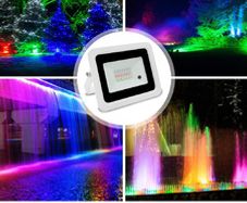 RGB LED Flood Light IP68 Waterproof Outdoor Spotlight 220V/110V RGB Reflector Projector Lamp For Street Garden