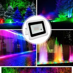 RGB LED Flood Light IP68 Waterproof Outdoor Spotlight 220V/110V RGB Reflector Projector Lamp For Street Garden