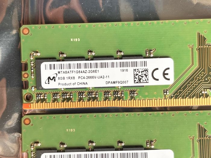 16GB DDR4 2666MHz Micron Memory Modules