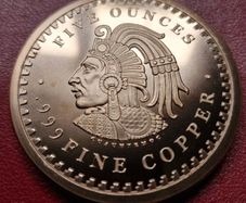 5 oz Aztec Calendar Copper Round