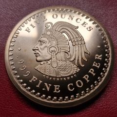 5 oz Aztec Calendar Copper Round