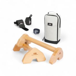 Wooden Non-Slip Push-Up Handles/Bars with Bag, Calisthenics Equipment