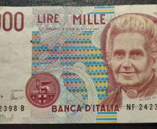 ITALY 1000 LIRE 1990 Banknote M. Montessori