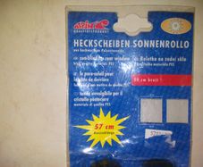 Sun blind for car rear window (baby seated back-to-front)