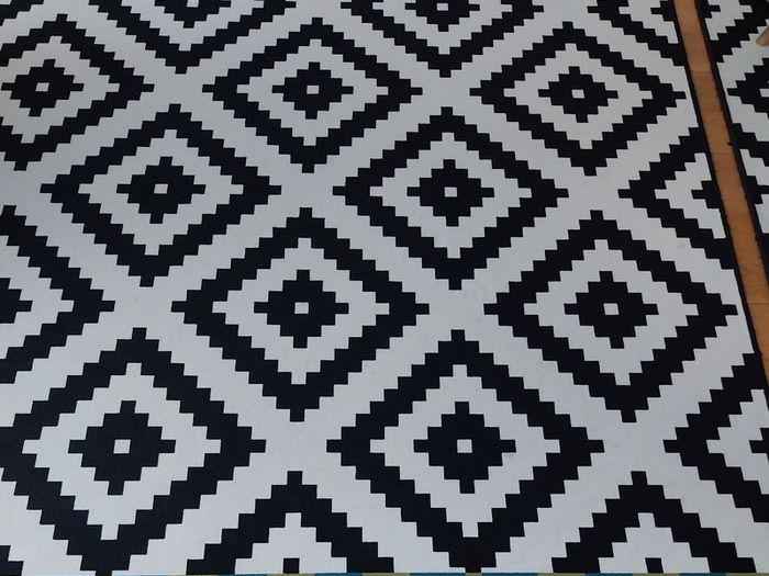 2x IKEA Geometric Rugs (200x200 cm) Black & White