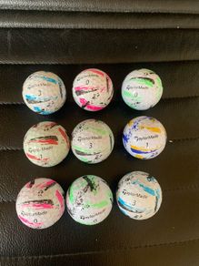 (9) Speedsoft colored Taylormade Golf balls