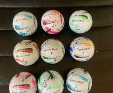 (9) Speedsoft colored Taylormade Golf balls