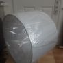 Shade/Large Round Gray Linen Lampshade .. Price Drop Image 3
