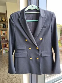 Theory navy double breasted blazer
