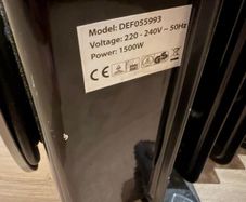Deville 1500W 7-Fin Oil-Filled Radiator, Black