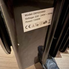 Deville 1500W 7-Fin Oil-Filled Radiator, Black