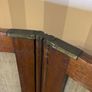 Edwardian mahogany-framed room divider screen with embroidered panels. Image 6
