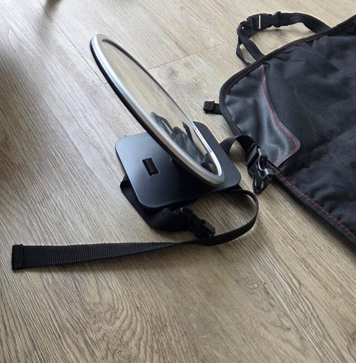 Car seat protector and baby mirror.