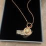 Newbridge Sliver Rose Gold Necklace Pendant Lotus Flower Image 5