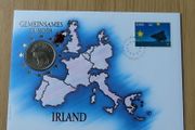 Ireland 1992 European common market Punt coin stamp cover