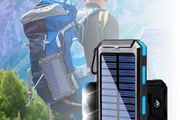 Hoco solar power bank with light(8000mAh)
