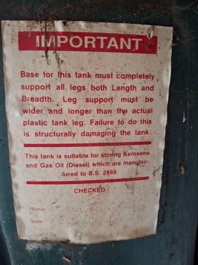 Free Big  Oil Tank  No Leaks 6ft X 3.5ft X2ft