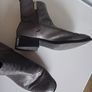 JustFab - Camille Geometric Quilt Chrome Zipped Ankle Boots Image 9