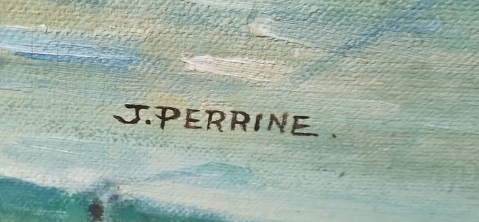 Vintage J.Perrine Painting (26347)