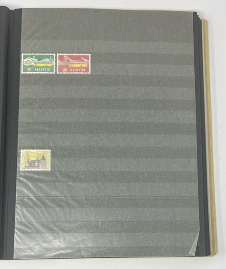 Collection: Switzerland (Helvetia) mainly, Malta, Gibraltar & Andorra Stamps mainy usd but a few mint on 38 pages