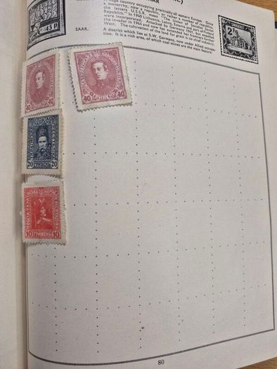 stamp album with stamps of the world