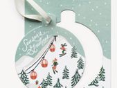 Holiday Snow Scene Ornament Card