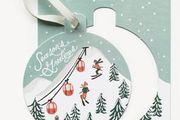 Holiday Snow Scene Ornament Card