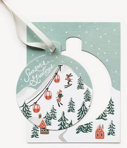 Holiday Snow Scene Ornament Card