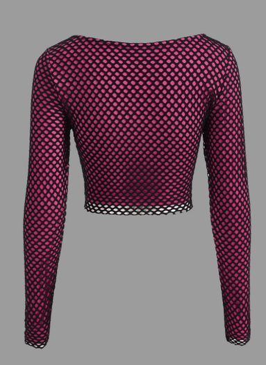 New fishnet Crop Tee