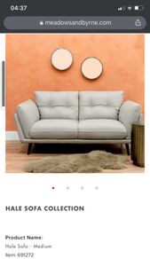 Hale Leather Sofa (Medium)- Meadows & Byrne- 2 seater