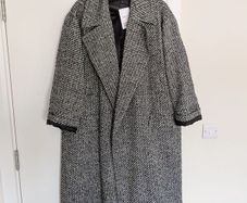 Next Textured Black/White Over Coat