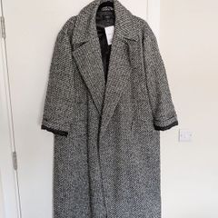 Next Textured Black/White Over Coat