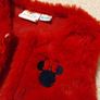 Disney Minnie Mouse red faux Fur Gilet jacket Image 3