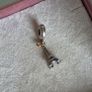 Pandora charm Eiffel Tower with gold heart very good condition hallmarked Image 6