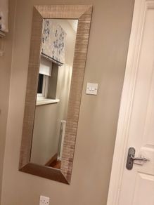 Gold fill length wall mirror