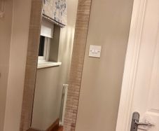 Gold fill length wall mirror