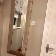 Gold fill length wall mirror